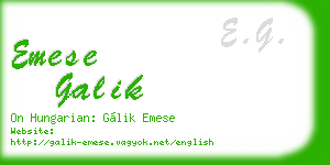 emese galik business card