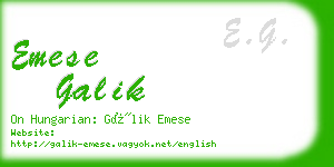 emese galik business card